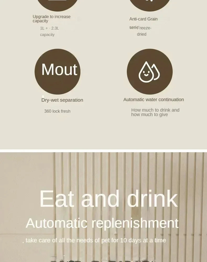2-in-1 Automatic Pet Feeder & Water Dispenser