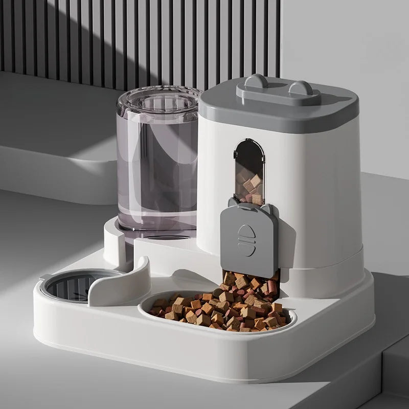 Automatic Cat Feeder with Water Fountain
