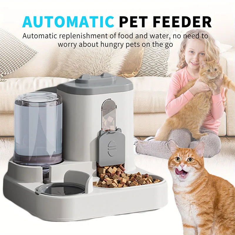 Automatic Cat Feeder with Water Fountain