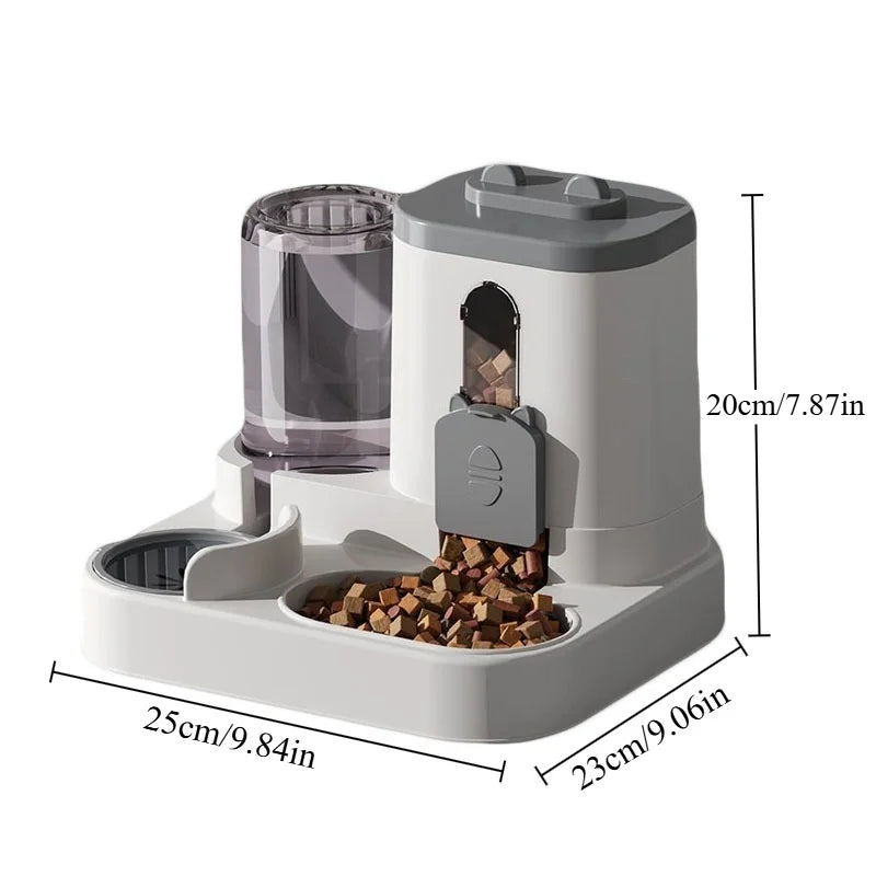 Automatic Cat Feeder with Water Fountain